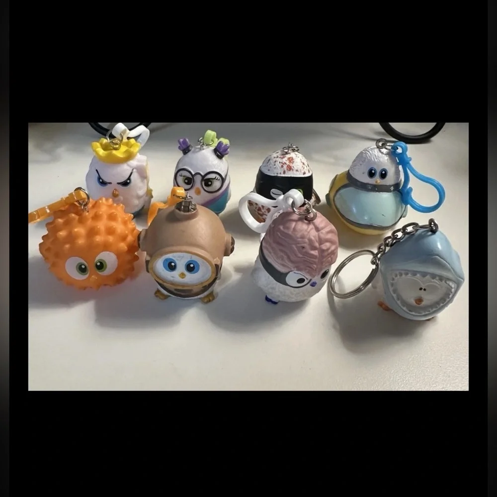 Coop Squad Keychains Lot Birds Chickens Backpack Bag Clips lot of 8